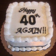 40th Again Birthday Cake